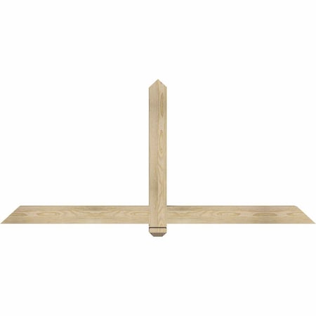 Ekena Millwork Eugene Rough Sawn Timber Gable Bracket, Douglas Fir, 72"W x 33"H x 4"D x 4"F, 11/12 Pitch GBW072X33X0404EUG00RDF